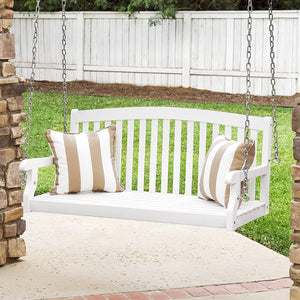3-Seater Wooden Porch Swing Bench