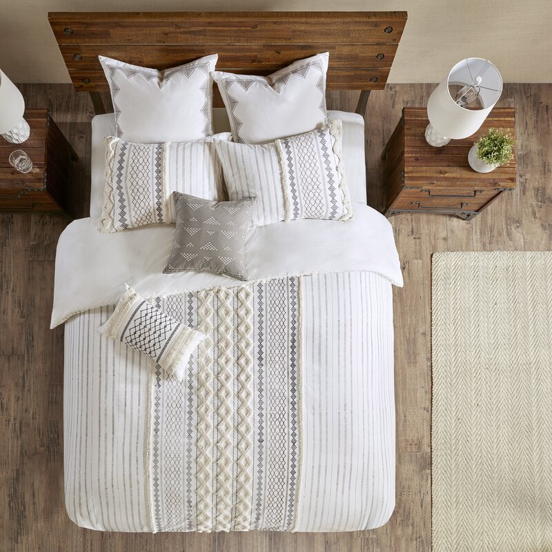 Jenkinsburg 100 Cotton 3 Piece Duvet Cover Set HomeyOak
