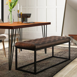 Brown Landry Metal Bench