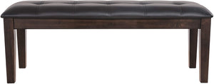 Haddie - Tufted Leather Bench