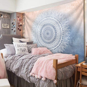 Mandala Tapestry Blue Pink