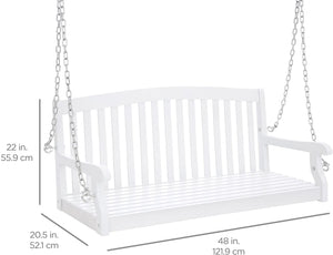 3-Seater Wooden Porch Swing Bench