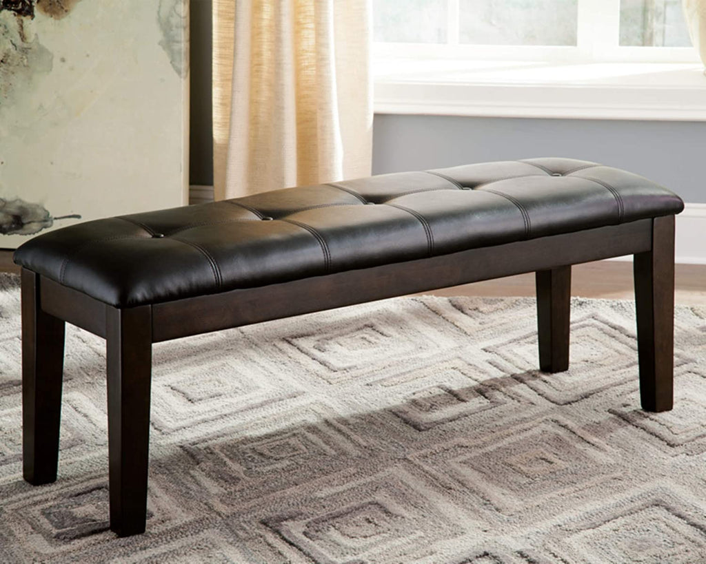 Haddie - Tufted Leather Bench