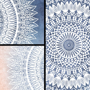 Mandala Tapestry Blue Pink