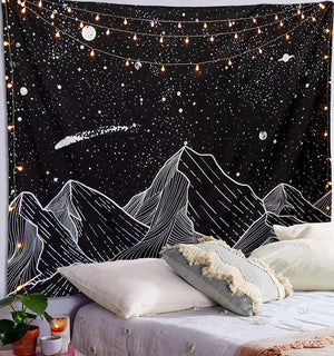 Mountain Moon Tapestry