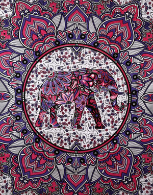 Bohemian Elephant Mandala Tapestry