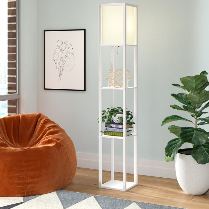 Delore - 63'' Floor Lamp With Shelves