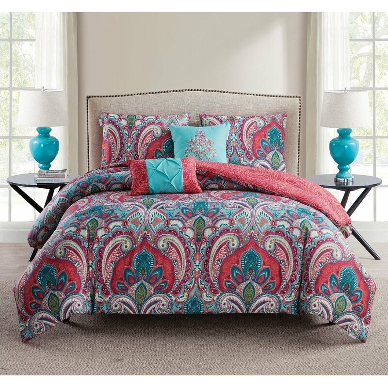 Kohlmeier 5 Piece Reversible Comforter Set