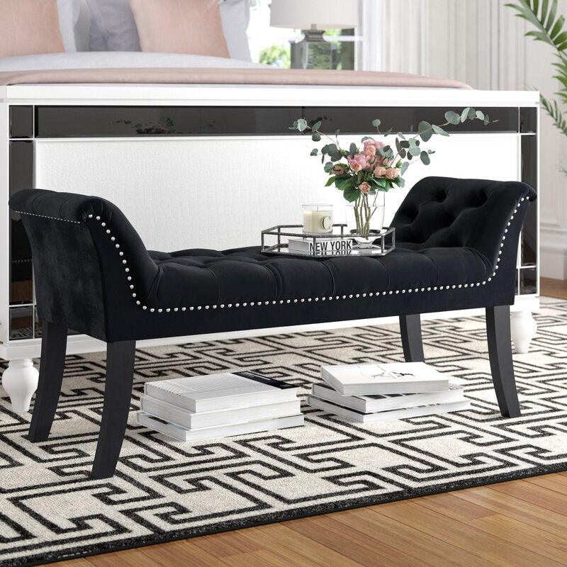 Melendy Velvet Upholstered Bench