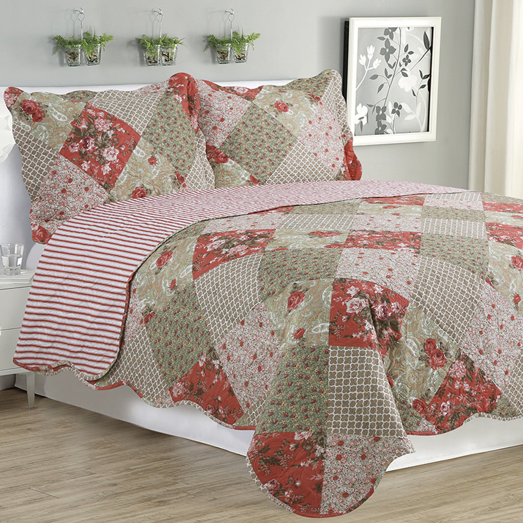 Floral Kim - Three Piece Quilt Set