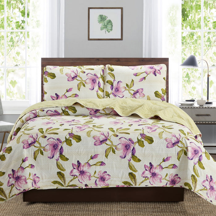 Purple Grace - Three Piece Quilt Set